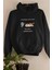 Mutluluğun Resmi-Kedi Baskılı Unisex 3 Iplik %100 Pamuklu Cepli Kapüşonlu Sweatshirt Hoodie 1