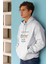 Mutluluğun Resmi-Kedi Baskılı Unisex 3 Iplik %100 Pamuklu Cepli Kapüşonlu Sweatshirt Hoodie 3