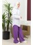 Beli Lastikli Bol Paça Pantolon 4501-02 Mor 2