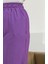 Beli Lastikli Bol Paça Pantolon 4501-02 Mor 4