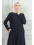 Bürümcük Kumaş Asimetrik Kesim Tunik 1032-01 Lacivert 4