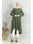 Bürümcük Kumaş Asimetrik Kesim Tunik 1032-05 Haki 2