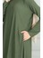 Bürümcük Kumaş Asimetrik Kesim Tunik 1032-05 Haki 5