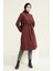Yün Viskon Kuşaklı Tunik 6544-05 Bordo 1