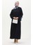 Bürümcük Kumaş Büzgülü Elbise 1048-02 Lacivert 1