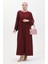 Robadan Büzgülü Ferace 1052-01 Bordo 1