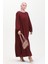 Robadan Büzgülü Ferace 1052-01 Bordo 2