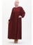 Robadan Büzgülü Ferace 1052-01 Bordo 3