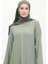 Eteği Fırfırlı Ferace 5109-05 Çağla Yeşili 3