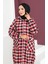 Ekose Desenli Yünlü Kap 23K8805-02 Bordo 4