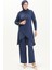 Kolyeli Tunik Pantolon Ikili Takım 0704-10 Indigo 1