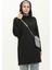 Kapüşonlu Mevsimlik Düz Tunik 8655-01 Siyah 1