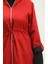 Beli Büzgülü Kapüşonlu Yağmurluk 0295-03 Bordo 4