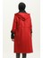 Beli Büzgülü Kapüşonlu Yağmurluk 0295-03 Bordo 5