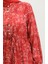 Karışık Desenli Elbise 0352-03 Bordo 5