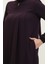 Piliseli Fermuarlı Ferace 5004-04 Mürdüm 4