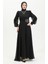 Taş Baskılı Abiye Elbise 52882-02 Siyah 2