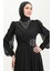 Taş Baskılı Abiye Elbise 52882-02 Siyah 5