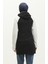 Kapüşonlu Sweatshirt 23071-06 Siyah Ekru 5