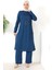 Kolyeli Tunik Pantolon Ikili Takım 8585-09 Indigo 1