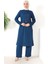 Kolyeli Tunik Pantolon Ikili Takım 8585-09 Indigo 2