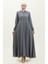 Dantel Detaylı Mevlana Ferace 5069-05 Gri 1