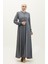 Dantel Detaylı Mevlana Ferace 5069-05 Gri 2