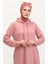 Iki Iplik Kapüşonlu Spor Elbise 0190-16 Gül Kurusu 4