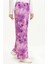 Desenli Bol Paça Pantolon 8603-01 Açık Mor 1