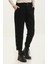 Paçası Düğmeli Düz Kot Pantolon 30131-03 Siyah 1