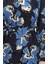 Reglan Kol Desenli Kuşaklı Elbise 0476-03 Indigo 4
