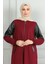 Fermuarlı Uzun Kap 19054-01 Bordo 3