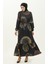 Dijital Baskılı Elbise 0262-02 Lacivert Sarı 1