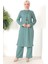 Kolyeli Tunik Pantolon Ikili Takım 8585-03 Çağla Yeşili 1