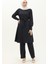 Kuşaklı Tunik Pantolon Ikili Takım 0690-08 Lacivert 2
