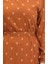 Çapa Desen Kuşaklı Elbise 0461-01 Taba 5