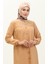 Robalı Düğmeli Tunik 4060-06 Sütlü Kahve 3