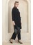 Cepli Düğmeli Tunik Pantolon Ikili Takım 1007-01 Siyah 2