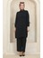 Cepli Düğmeli Tunik Pantolon Ikili Takım 1007-01 Siyah 3