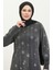 Taşlı Simli Elbise 0408-05 Gri 3