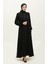 Dantel Detaylı Mevlana Ferace 5069-01 Siyah 2