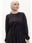 Kuşaklı Elbise 7979-10 Patlıcan Moru 3