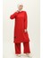 Iki Ip Tunik Pantolon Ikili Takım 0044-18 Kırmızı 2