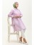 Gizli Düğmeli Yırtmaçlı Tunik 6478-18 Lila 1