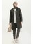 Kapüşonlu Sweatshirt 24003-02 Haki 2