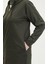 Kapüşonlu Sweatshirt 24003-02 Haki 4