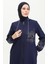 Taş Baskılı Fermuarlı Abiye Kap 0411-05 Lacivert 4