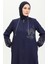 Taş Baskılı Fermuarlı Abiye Kap 0411-05 Lacivert 5