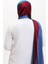 Karaca Üç Renkli Şal 81049-09 Indigo Bordo Petrol 3