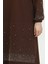 Taş Baskılı Araboy Abiye Tunik Pantolon Ikili Takım 0409-02 Kahverengi 5